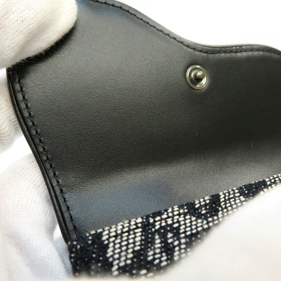 Christian Dior Double Hook Wallet Saddle Trotter Black Compact - Picture 8 of 8